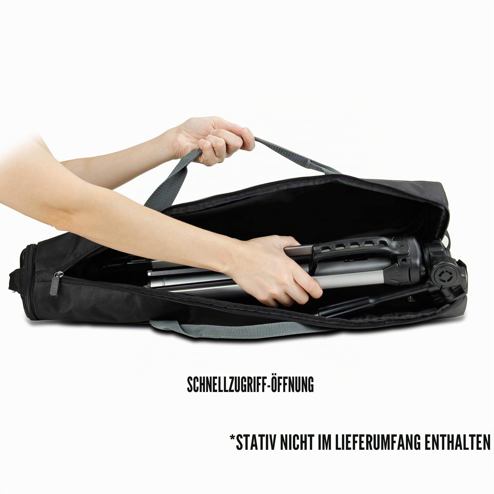 USA Gear Gepolsterte Stativ-Tasche mit erweiterbarem Fach & Zubehör Aufbewahrung. für Hama Einsteiger-Dreibeinstativ Manfrotto Stativ Hähnel SIRUI usw