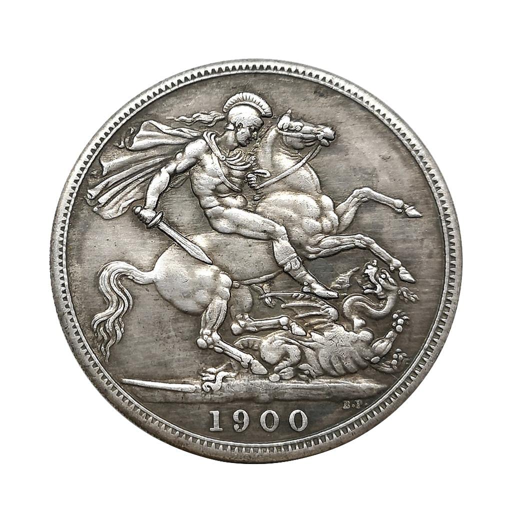 Club Bollywood®Brass Commemorative Coin 1900 Queen Victoria British Horse Knight|Coins & Paper Money | Coins: World |• Coins & Paper Money|1 Piece Commemorative Coin-image-42