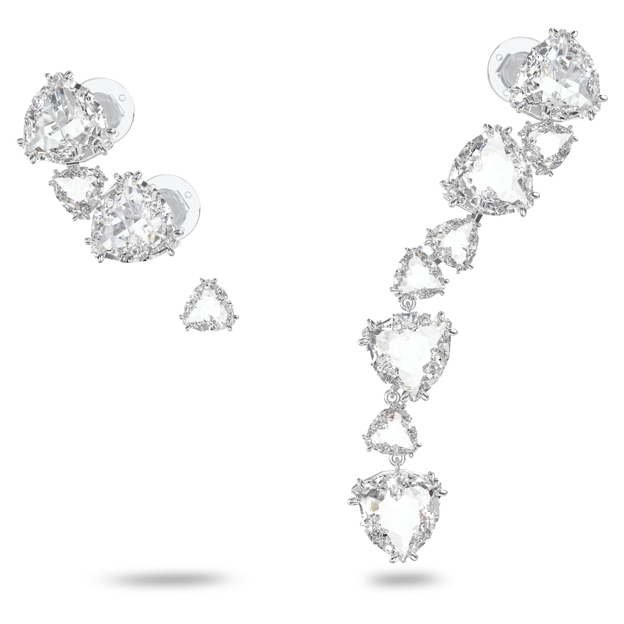 Swarovski Millenia ear cuff Asymmetrical Set White Rhodium plated, One size, Metal, No Gemstone