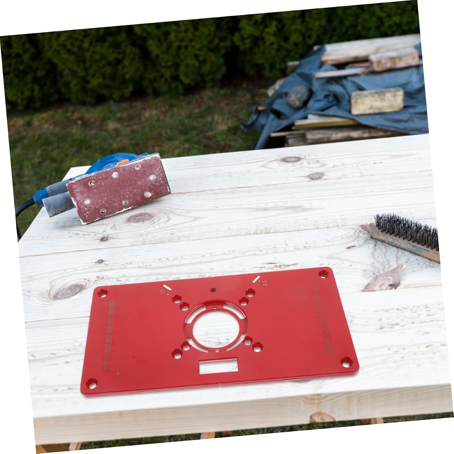 1Set Woodworking Router Base Plate Electric Router Trimming Insert Plate for Woodworking Slotting and Drilling for DIY Projects and Precision Carving