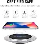 Wireless Charger, 10W Fast Wireless Charging Pad for Samsung Galaxy S9/S9+/Note 8/S8/S8 Plus/S7 Edge/S6 Edge+,5W Qi Charging Base Stand for iPhone X 8 Plus,LG V30/G6 and All QI-Enabled Devices-Black