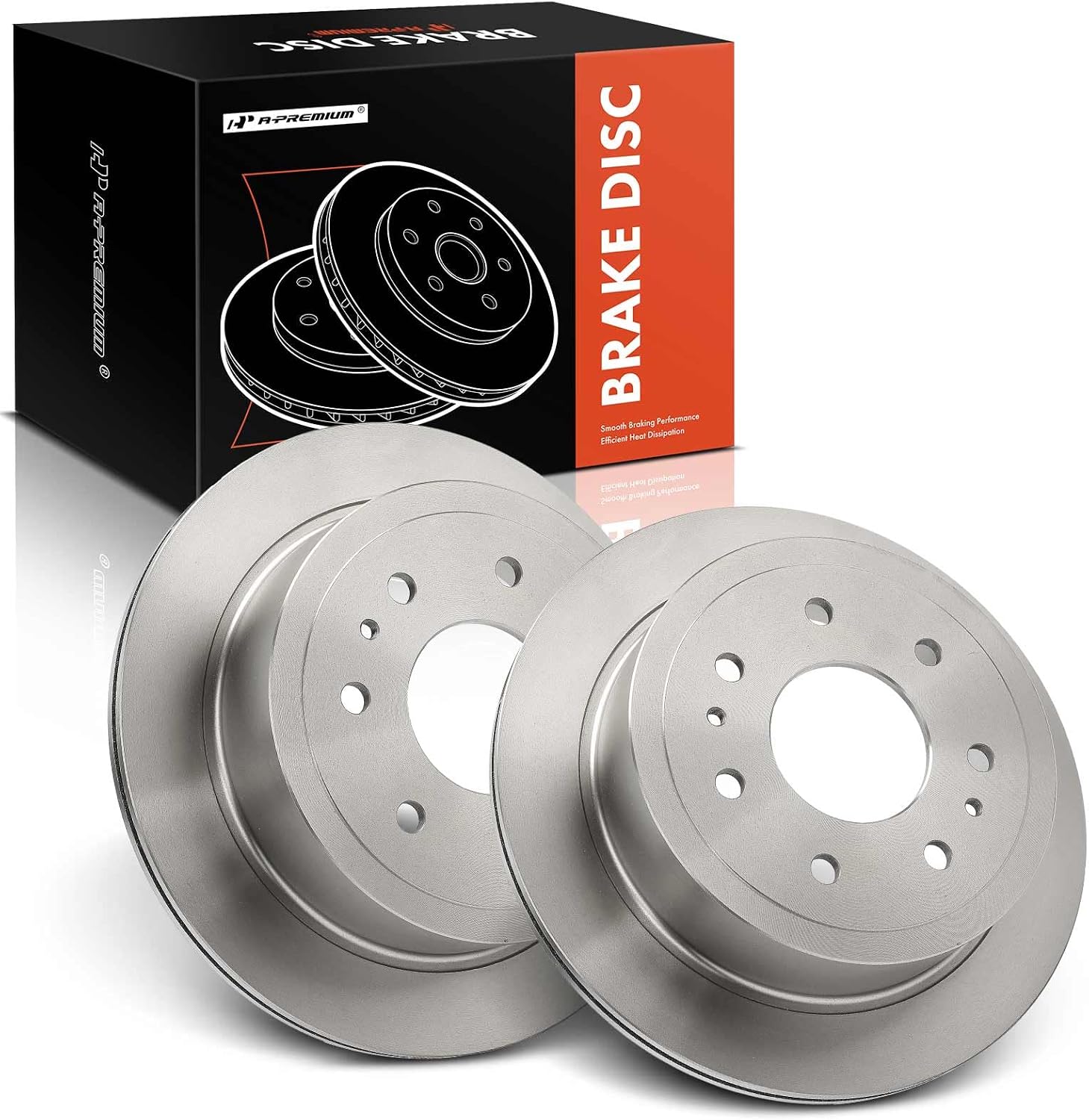 A-Premium 13.70 Inch (348 mm) Rear Vented Disc Brake Rotors, 2-Pack | Compatible with Lincoln and Ford models - F-150 F150 2004-2011, Mark LT 2006-2008