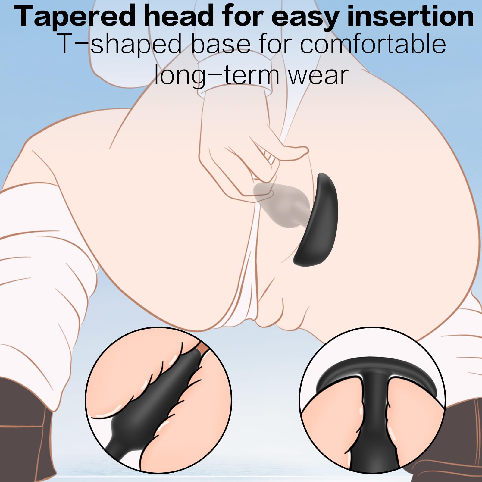 URZZAN 4PCS Silicone Anal Butt Plug Set, Beginner to Advanced, Trainer Kit with Flared Base for Women, Men Comfortable Long-Term Wear, Premium Training Sets, Sex Toys for Couples