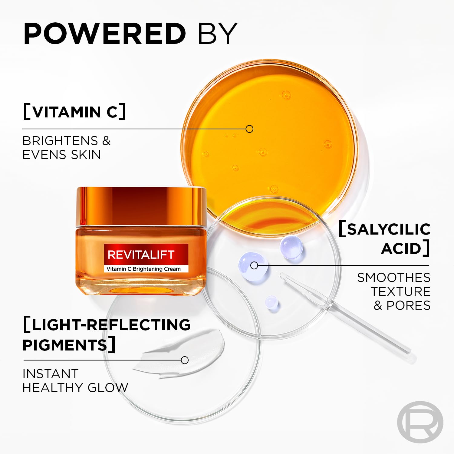 L'Oréal Paris Revitalift Vitamin C Brightening Cream for Face With Vitamin C and Salicylic Acid, Brightens Skin - Image 3