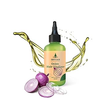 URWALD Organic Onion Hair Vitalizer 150 ml || Anti Hair Fall Anti Dandruff || with 100% Organic Bio Actives || Ayurvedic Recipe for Hair Fall & Dandruff || SLS Free & Paraben Free