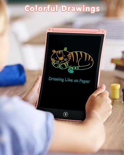 Miniatura 2 de KOKODI Paquete de 10 tabletas de escritura LCD de 8.5 pulgadas para niños, tabla de garabatos colorida, juguetes educativos de viaje para auto,