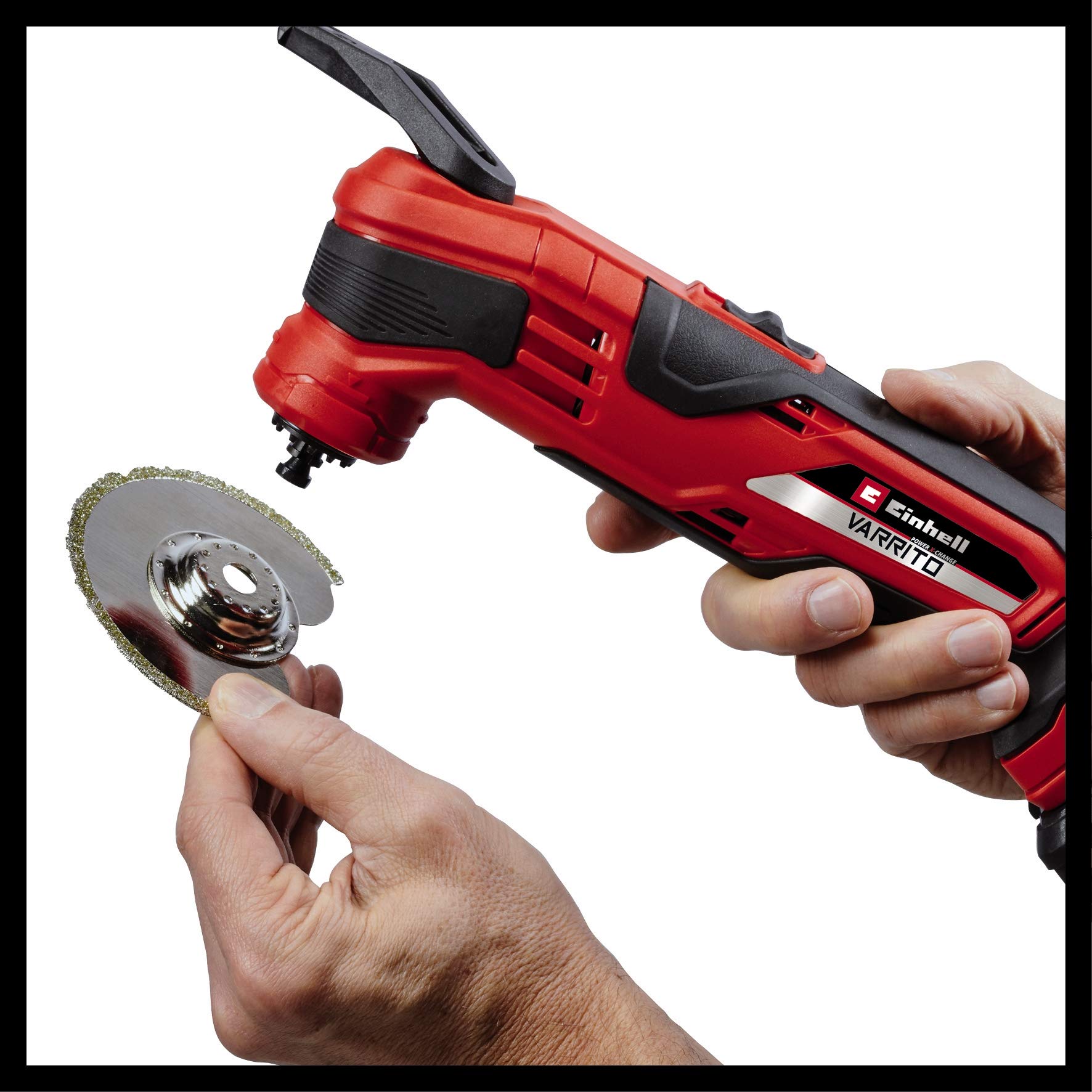Einhell VARRITO Herramienta Sin Cable Multifunción, 18 V, set de 14 piezas, adherencia suave y velocidad ajustable + Kit para principiantes con Batería 2,5 Ah duración + Cargador Power X-Change