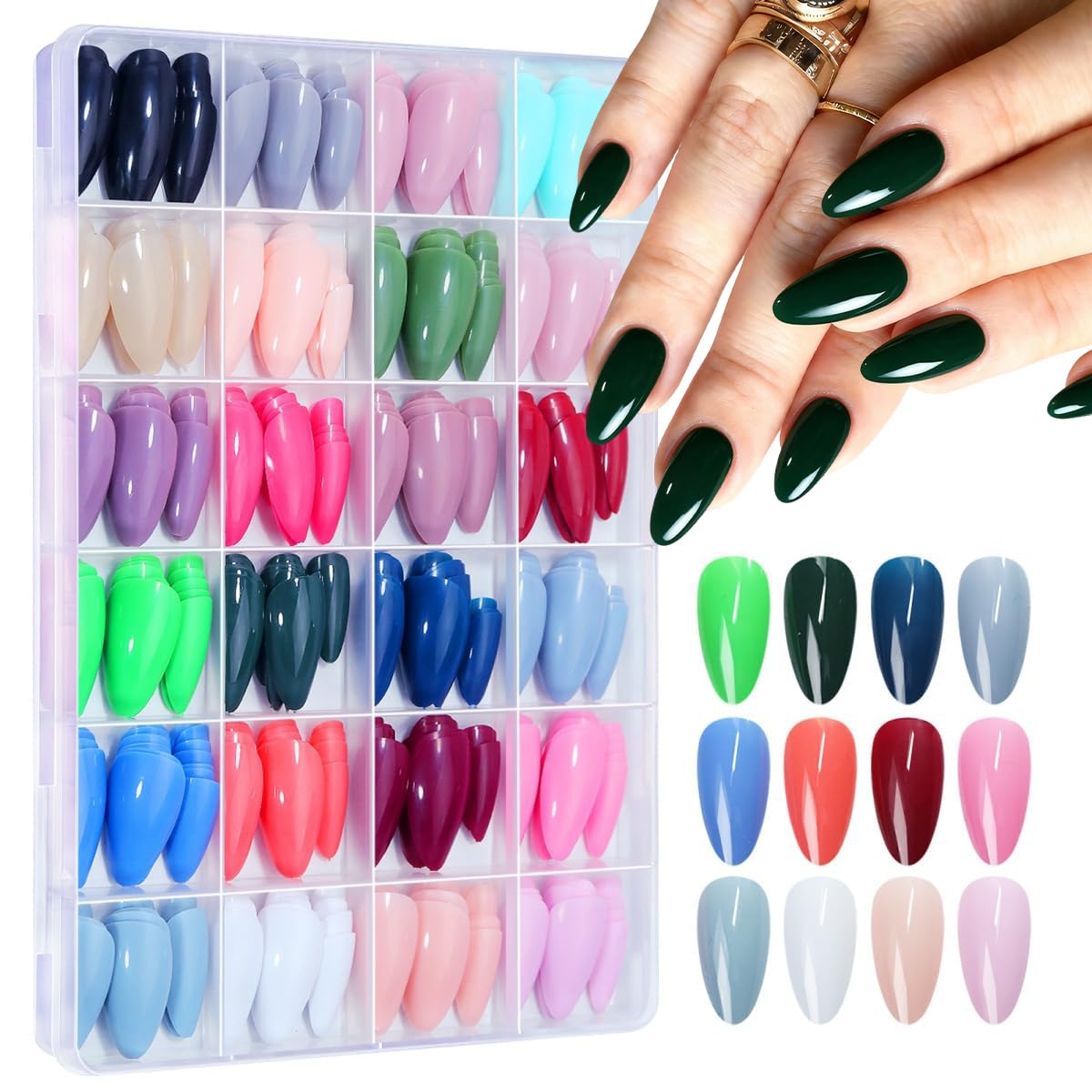 Almond Press on Nails - Medium Fake Nails for Women