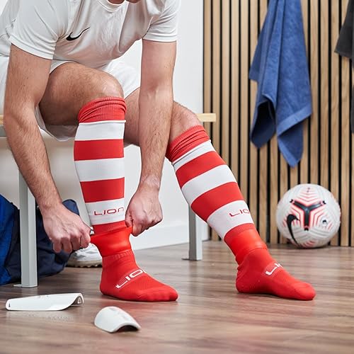 Miniatura 2 de Mangas de pierna para calcetines de fútbol para acompañar calcetines de agarre, se adapta sobre pantorrillasespinilleras, variedad de colores para