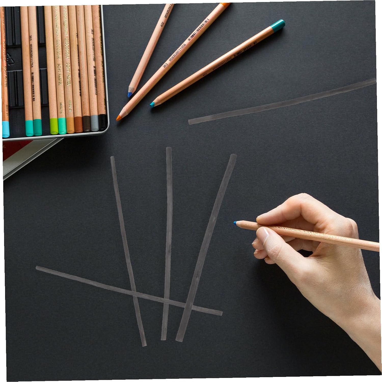 Uonlytech 25pcs Professional Compressed Charcoal Pencils for Artist Drawing Sketching