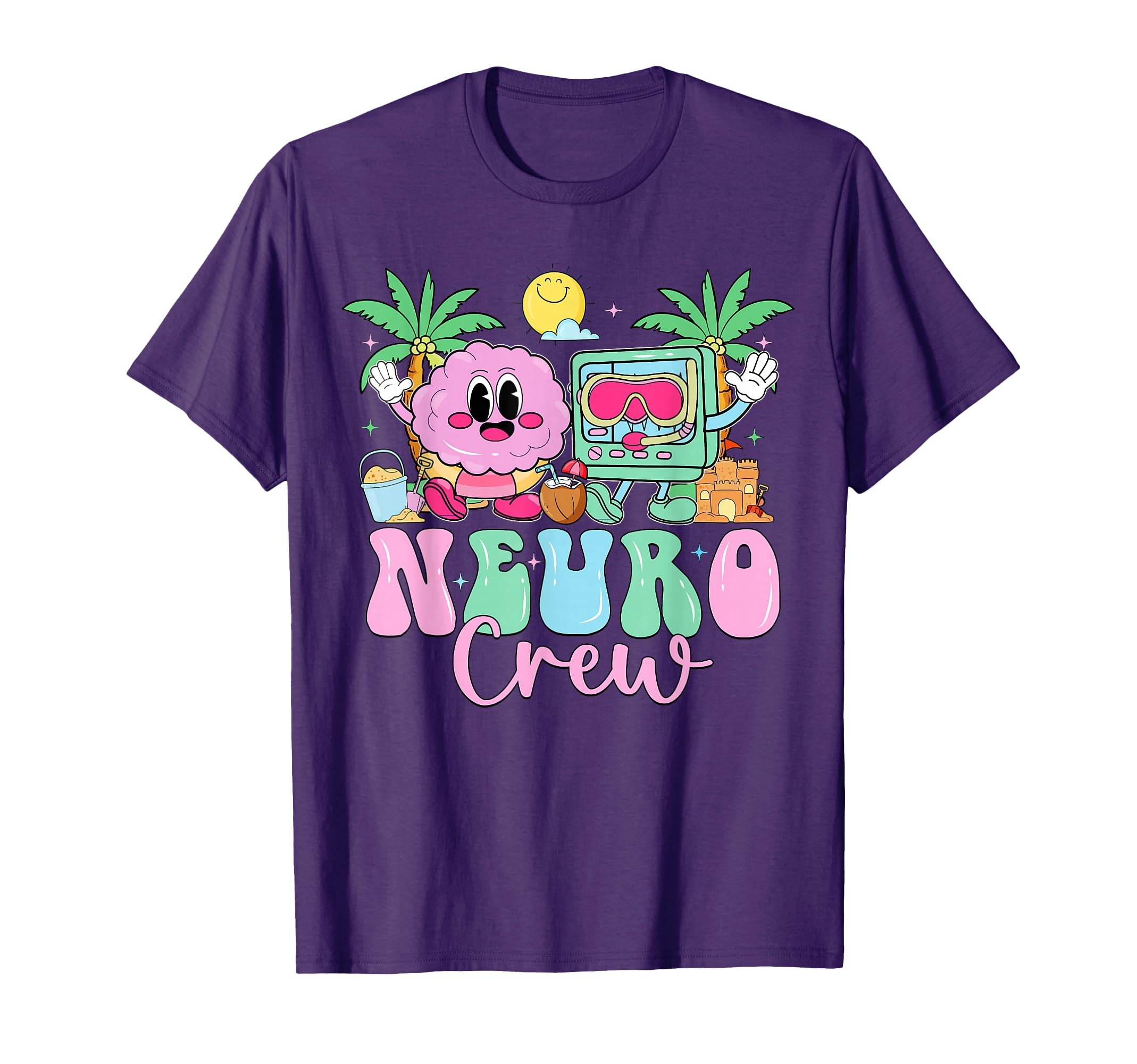 Neuro Crew Summer Vibe Neurology Nurse Neuro Clinic T-Shirt