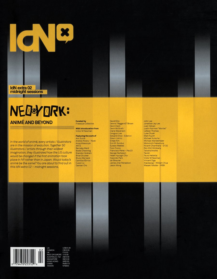 IdN Extra Midnight Sessions Neo York livre art anime design