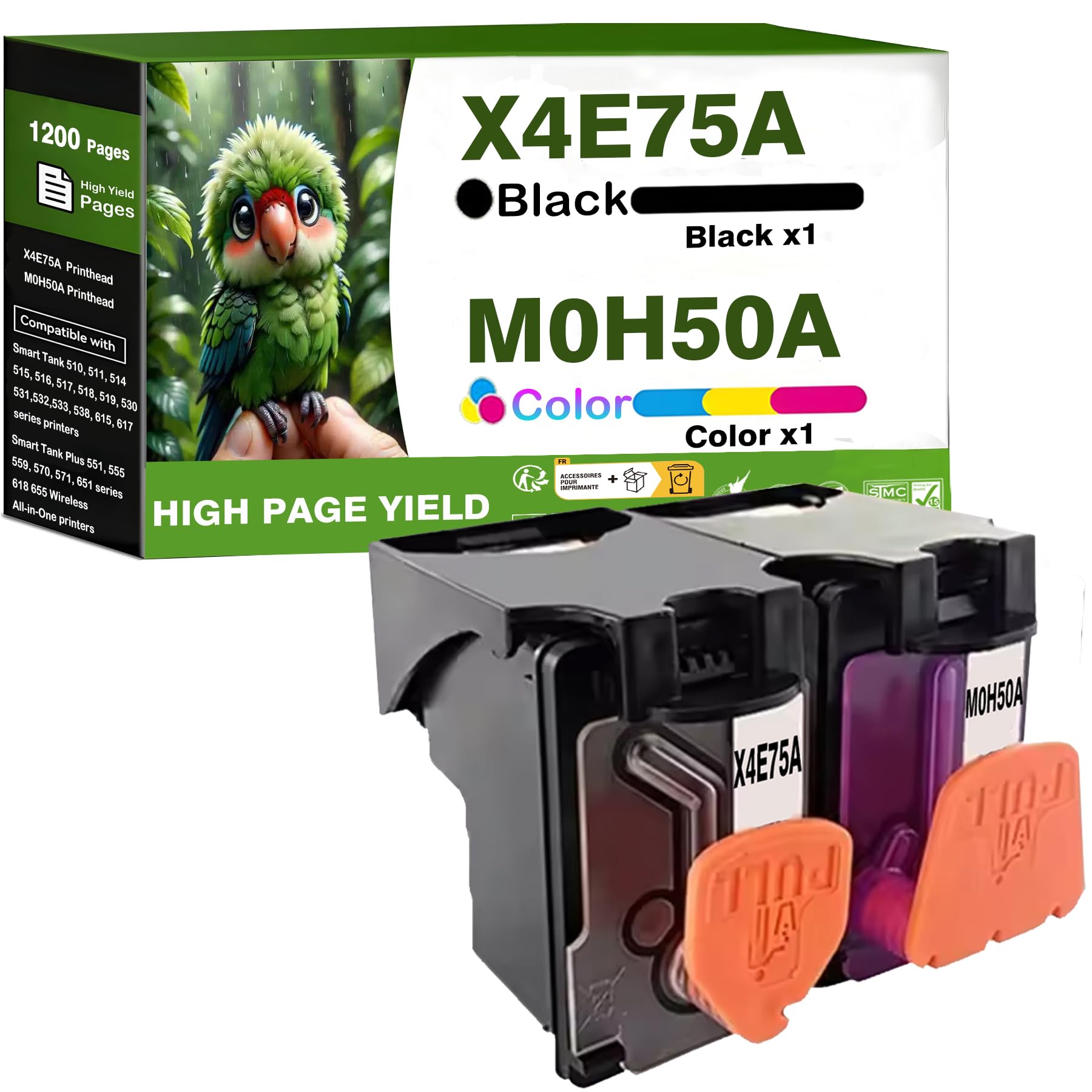 GT53 Druckkopf X4E75A M0H50A Druckkopf Combo Pack Verwendung für Smart Tank 500 508 510 511 514 515 516 517 518 519 530 531 532 533 538 615 617 Serie für Smart Tank Plus 550 551 555 559 570 571 651