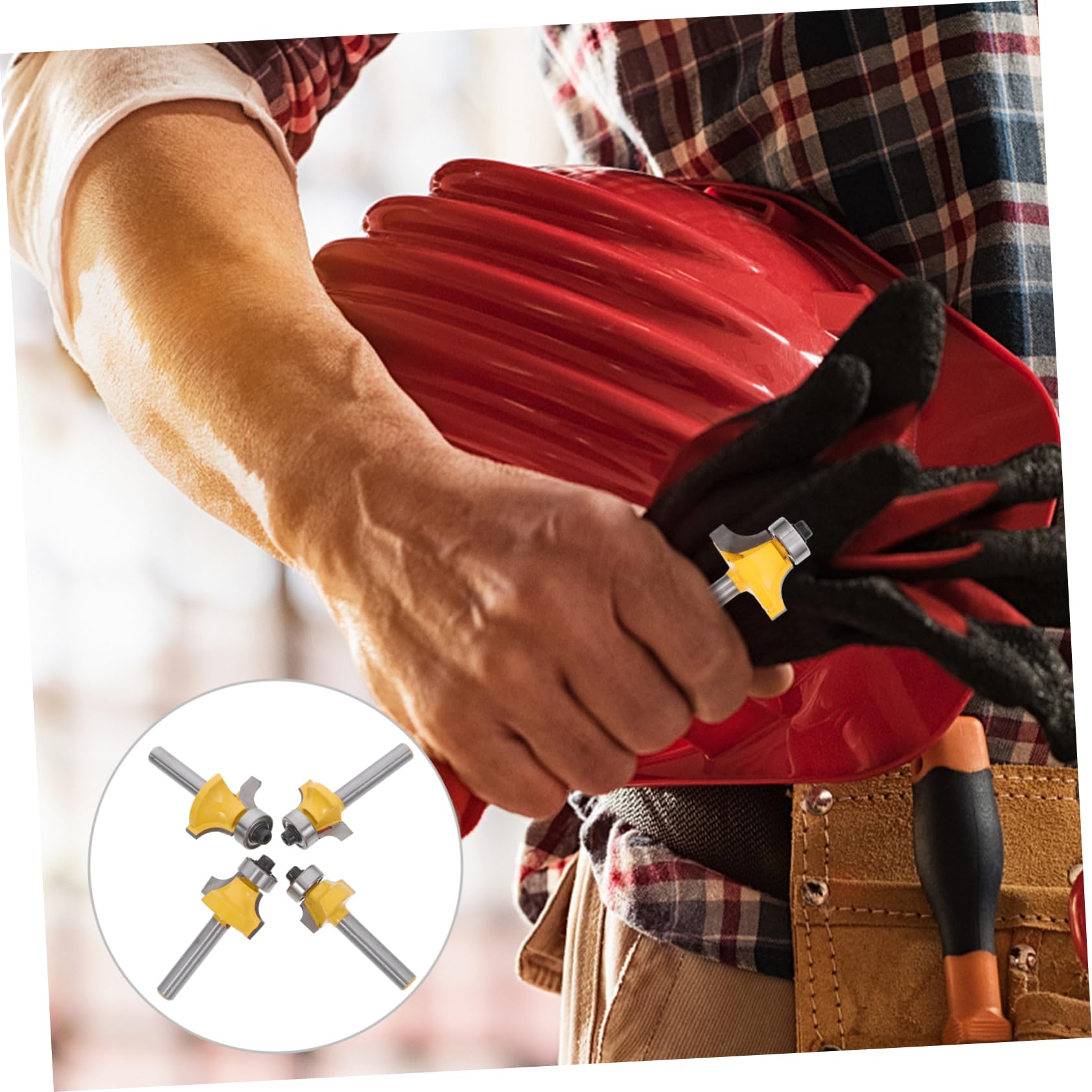 HOMSFOU 12pezzi Frese Per Router Con Teste Di Fresatura Per Lavorazione Del Utensili Per Arrotondare Bordi e Rifinire Angoli Accessori Per Falegnameria Professionale
