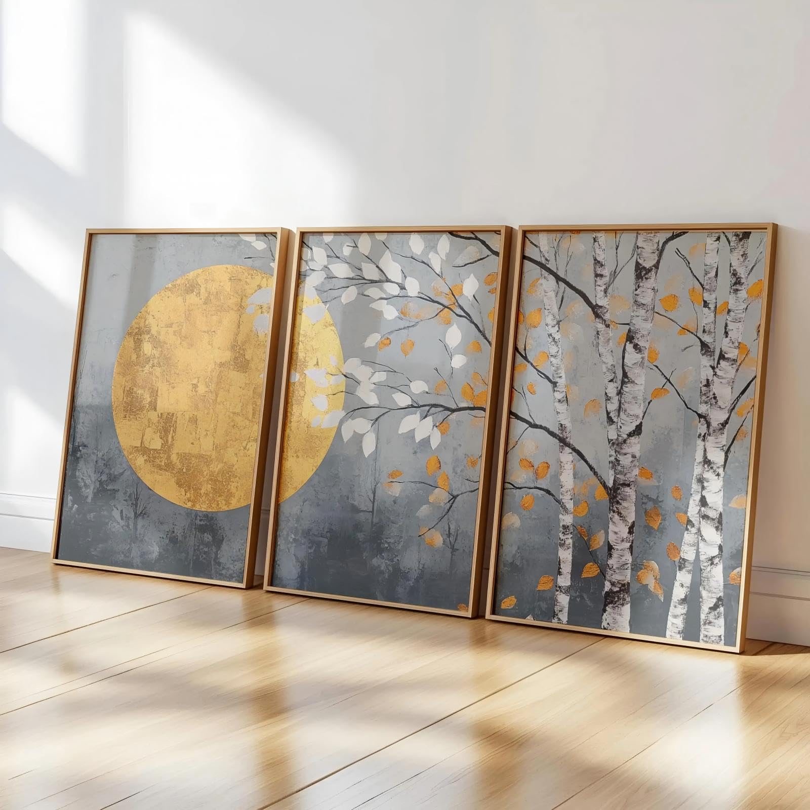 Tableau triptyque nature THeirmoN toile tendue anti-UV pour hall - 8