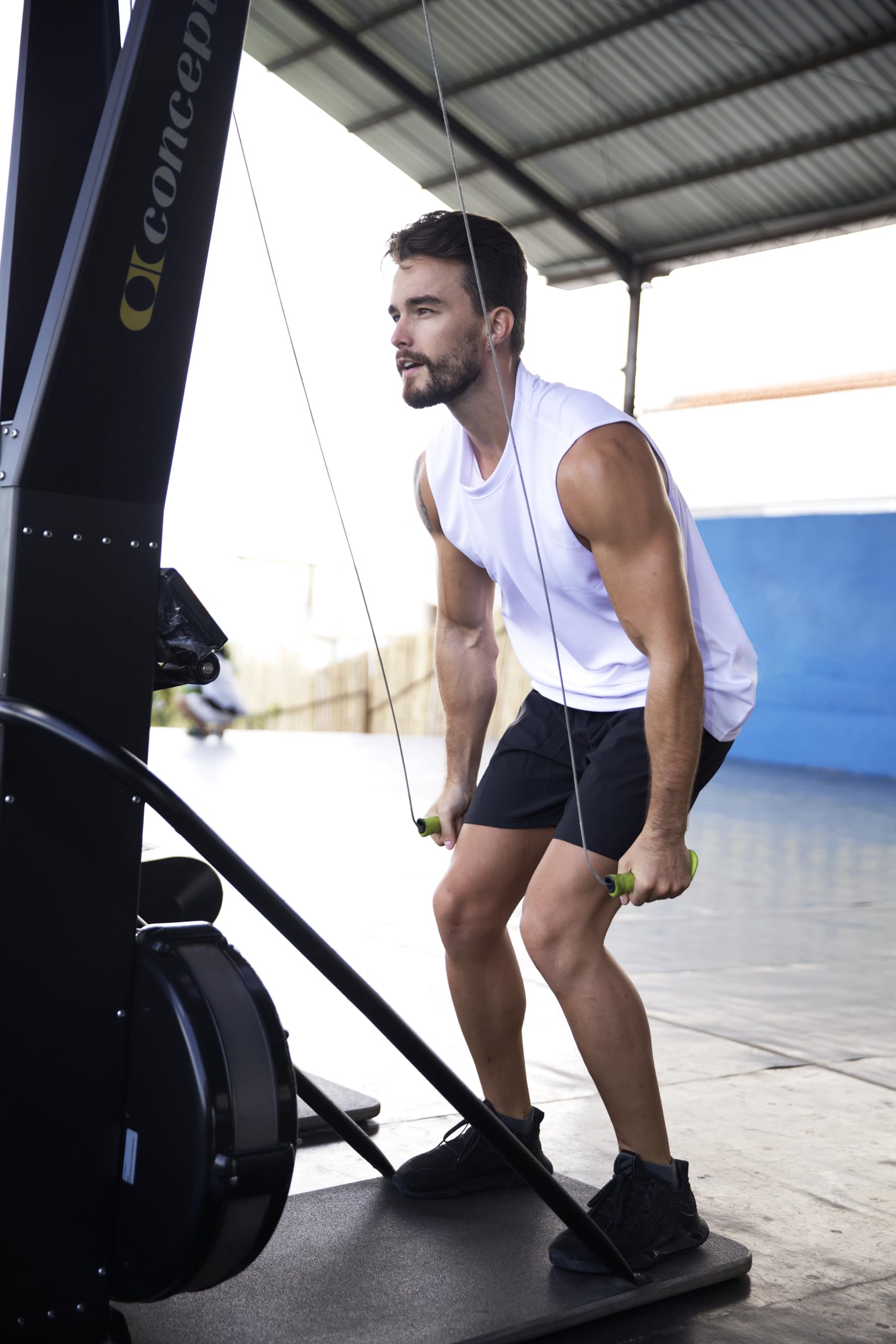 Cimic 3 Piezas Camiseta Tirantes Hombre Secado Rápido Respirable con Rayas Reflectantes para Running Gimnasio
