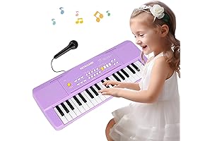 Toy Piano with Microphone for Kids - Playful Keyboard Instrument for Aspiring Young Musicians