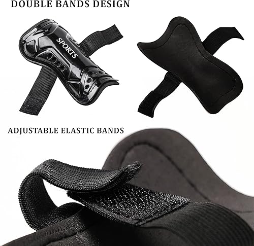 Miniatura 4 de Espinilleras de fútbol juveniles, 2 pares de espinilleras de fútbol con 2 pares de calcetines de fútbol, ligeros, transpirables, equipo de