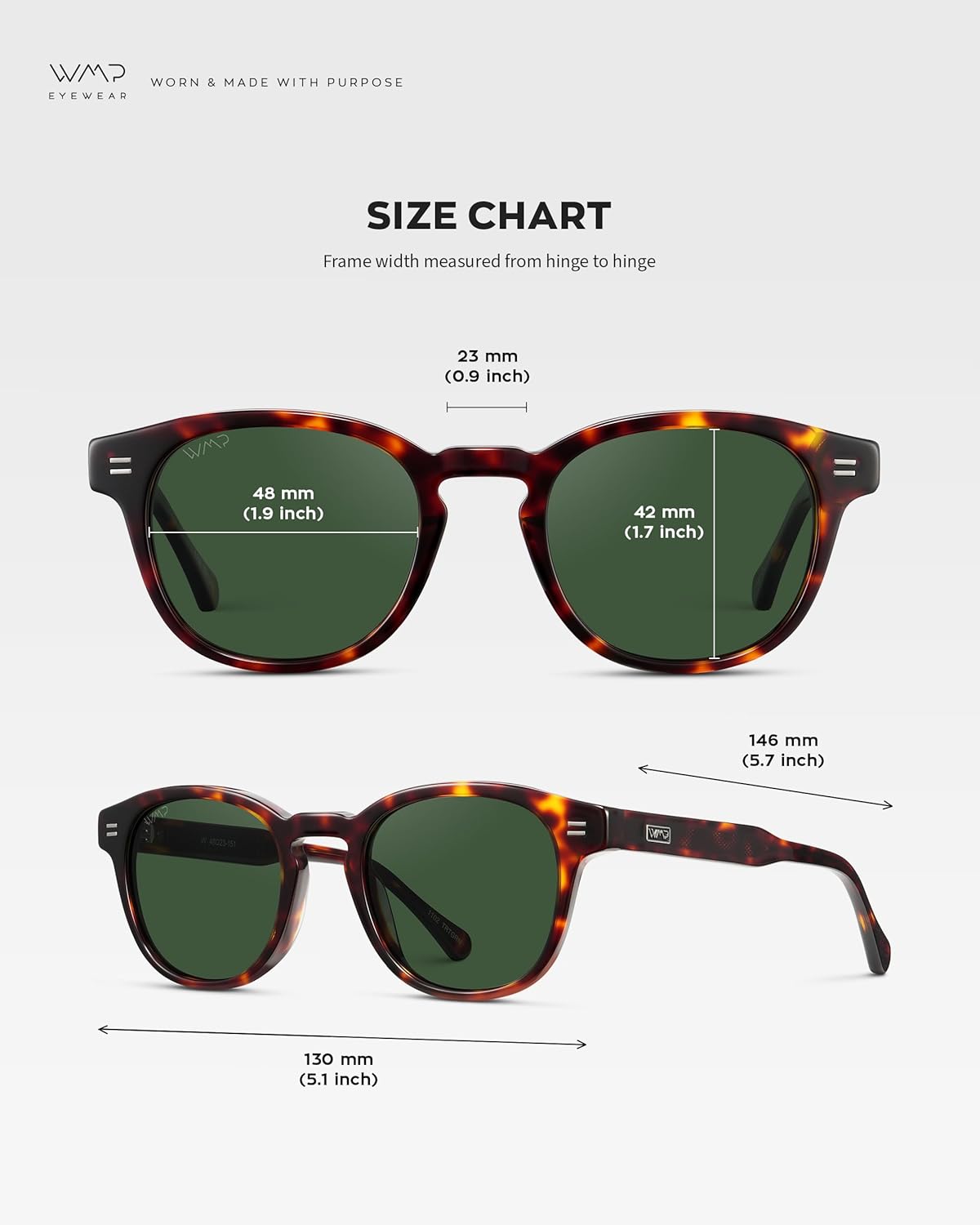 WearMe Pro - Men's Retro Round Oval Polarized Sunglasses, Lightweight Acetate Frame, UV Protection, Metal Core Design - Image 7