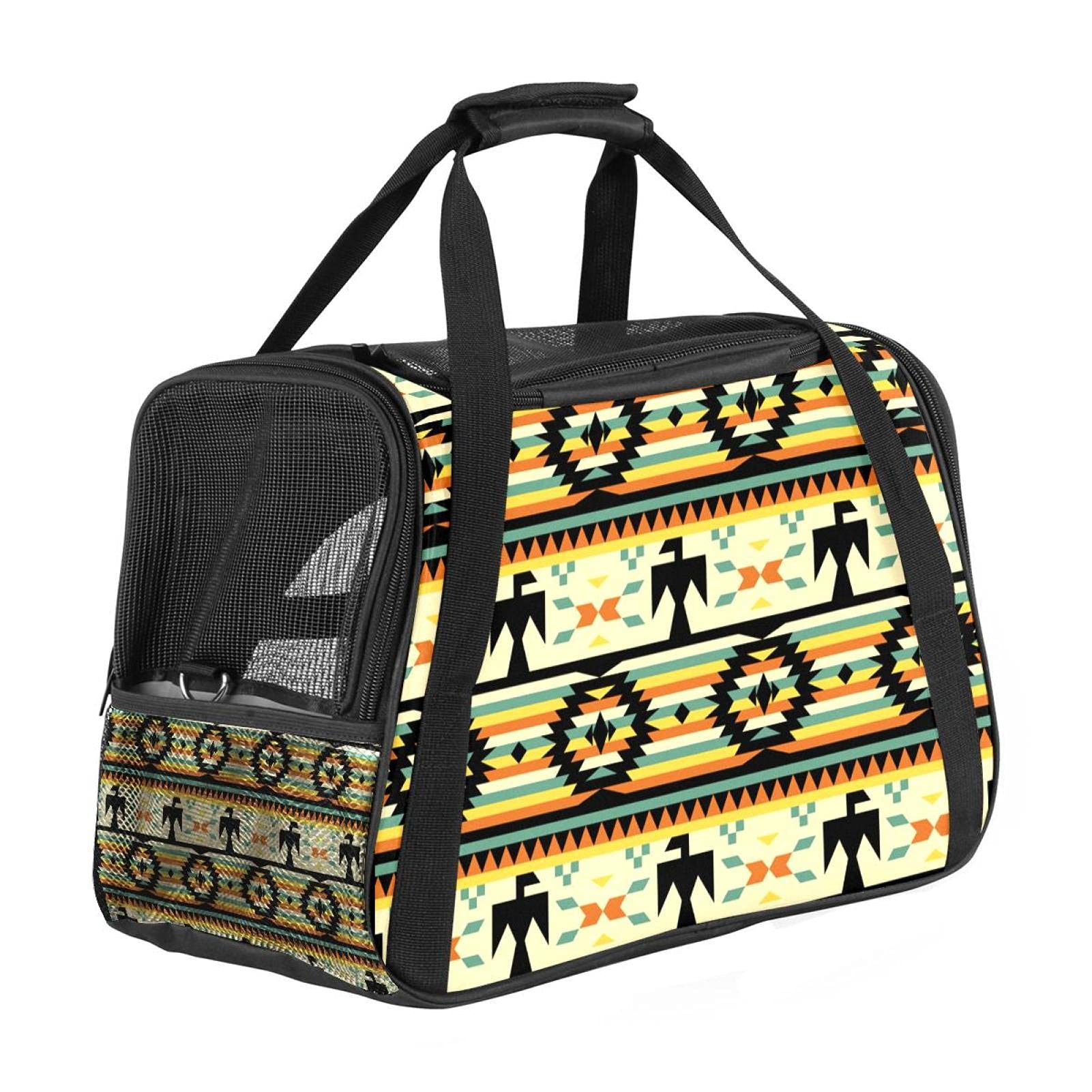 Sac de transport pour chat et chien avec motif amérindien imprimé
