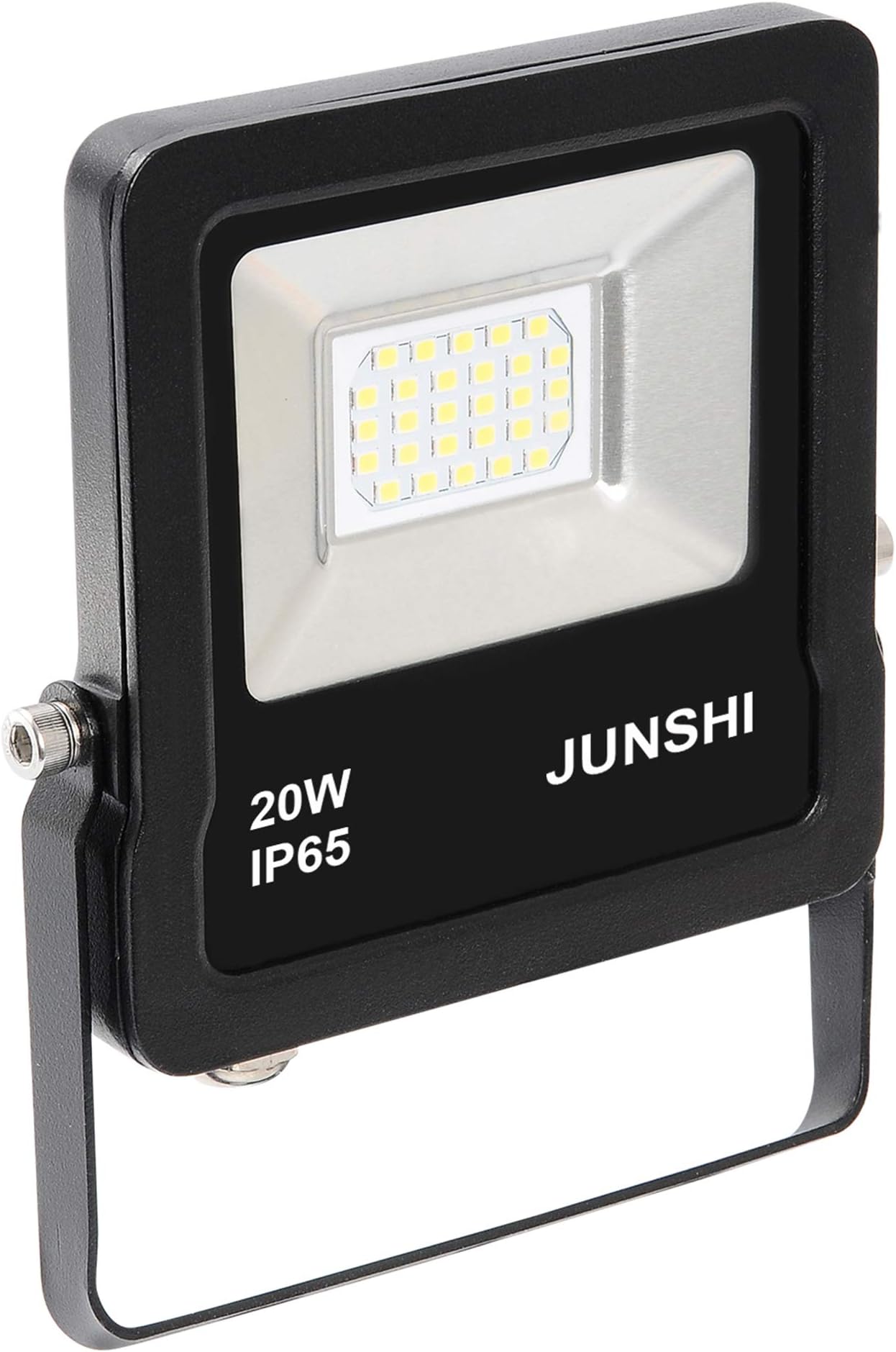JUNSHI 20W LED Floodlights,1600lm,6500K Daylight White Cool White,RA>80,IP65 Waterproof Outdoor LED Security Light,Flood Lights,Wall Washer Light-Pack of 1 [Energy Class A+]
