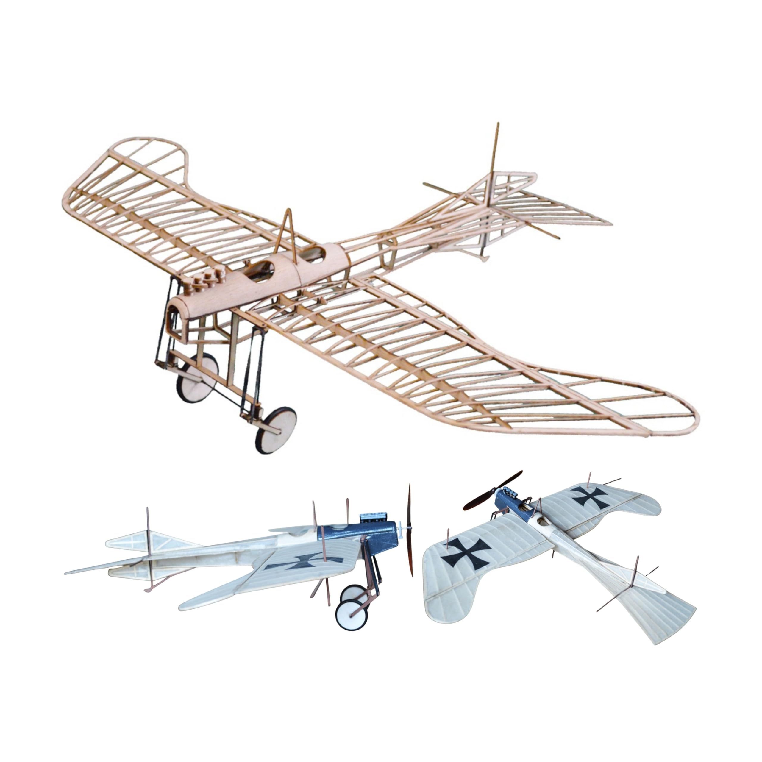 Etrich Taube Slow Flyer Modellflugzeug Kit, Maßstab 1:30, 456 mm Spannweite, RC Flugzeugmodell Baukasten, Modell Flugzeug zum selbst Bauen, gelaserte Balsa Holz Bauteile, 456 x 290 x 125 mm, 30 g RTF