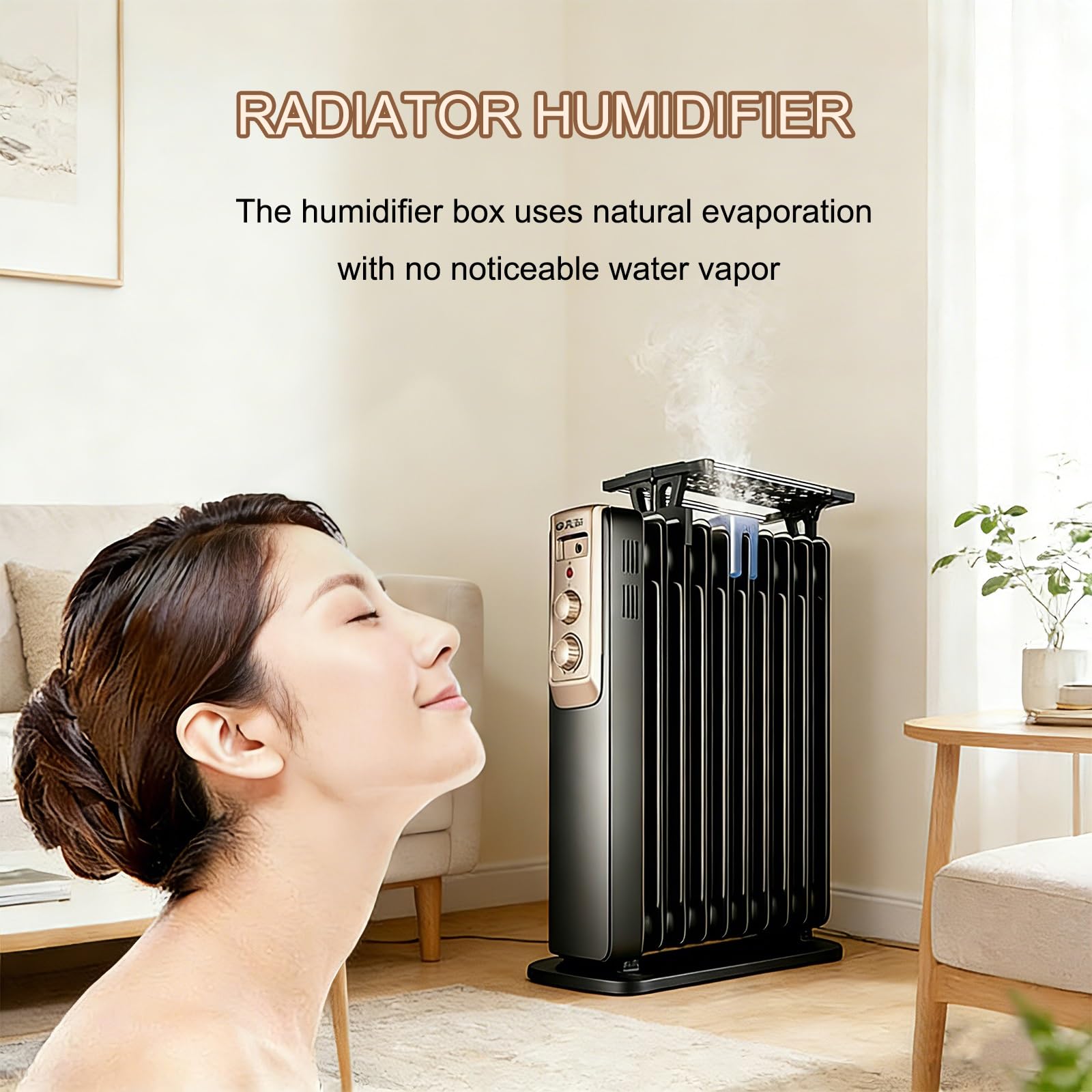 Umidificatore Termosifone, Evaporatore, PP Resistente al Calore, Aspetto Trasparente, Non Richiede Elettricità, per Radiatore a Olio(3pcs)