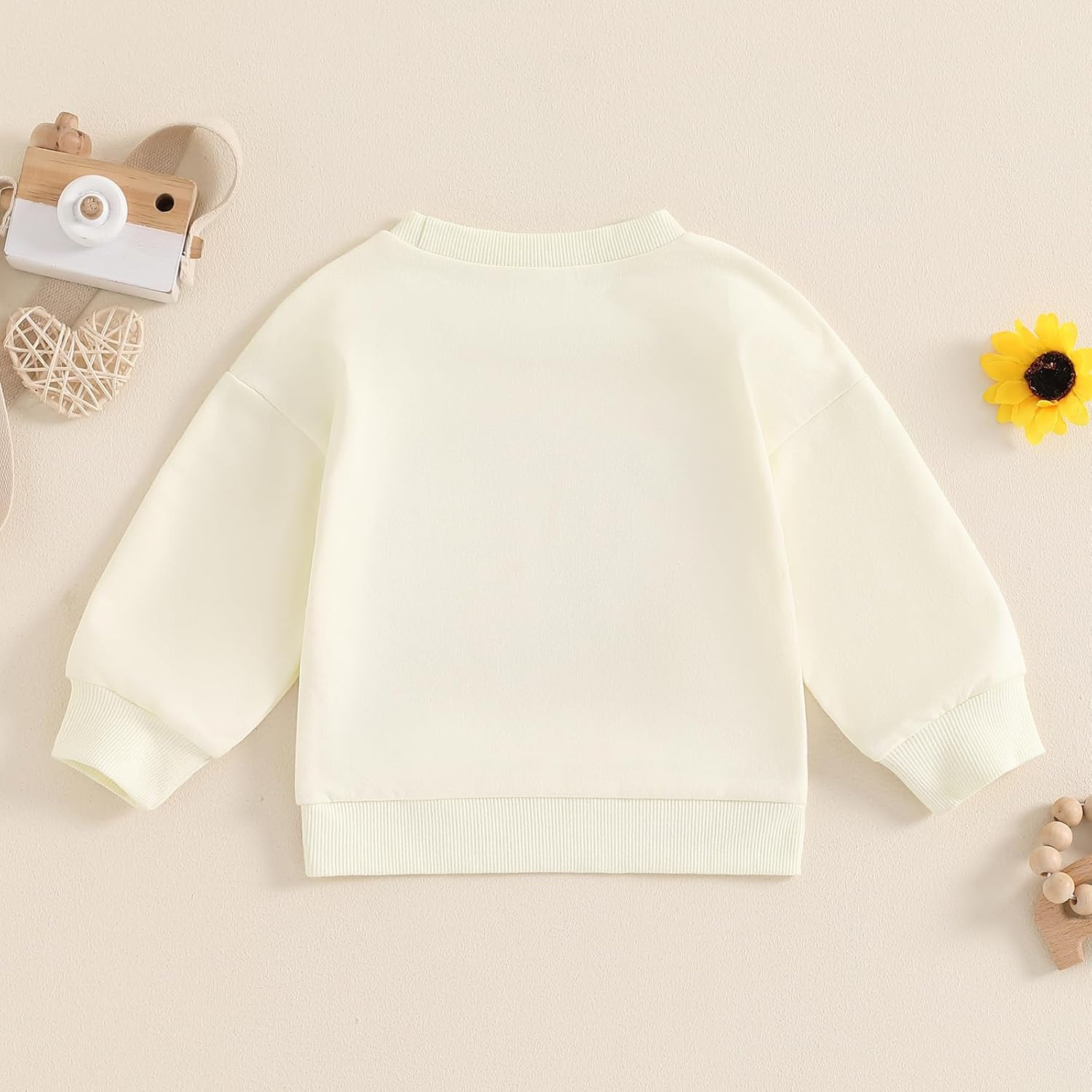 Fall Baby Outfits Toddler Girl Boy Crewneck Sweatshirt Long Sleeve Sweater Shirts Cute Toddler Halloween Clothes (Fall BABE Beige, 6-12 Months) - Image 2