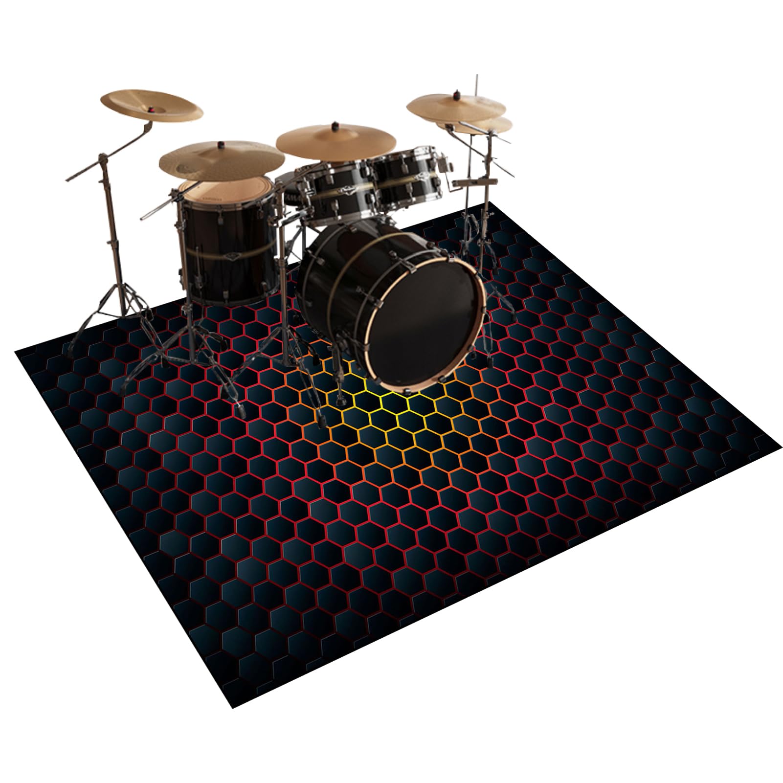 Mata ochronna do akcesoriów perkusyjnych elektroniczna mata perkusyjna dźwiękoszczelna mata bębnowa mata akustyczna mata podłogowa do instrumentów muzycznych 160 x 140 cm