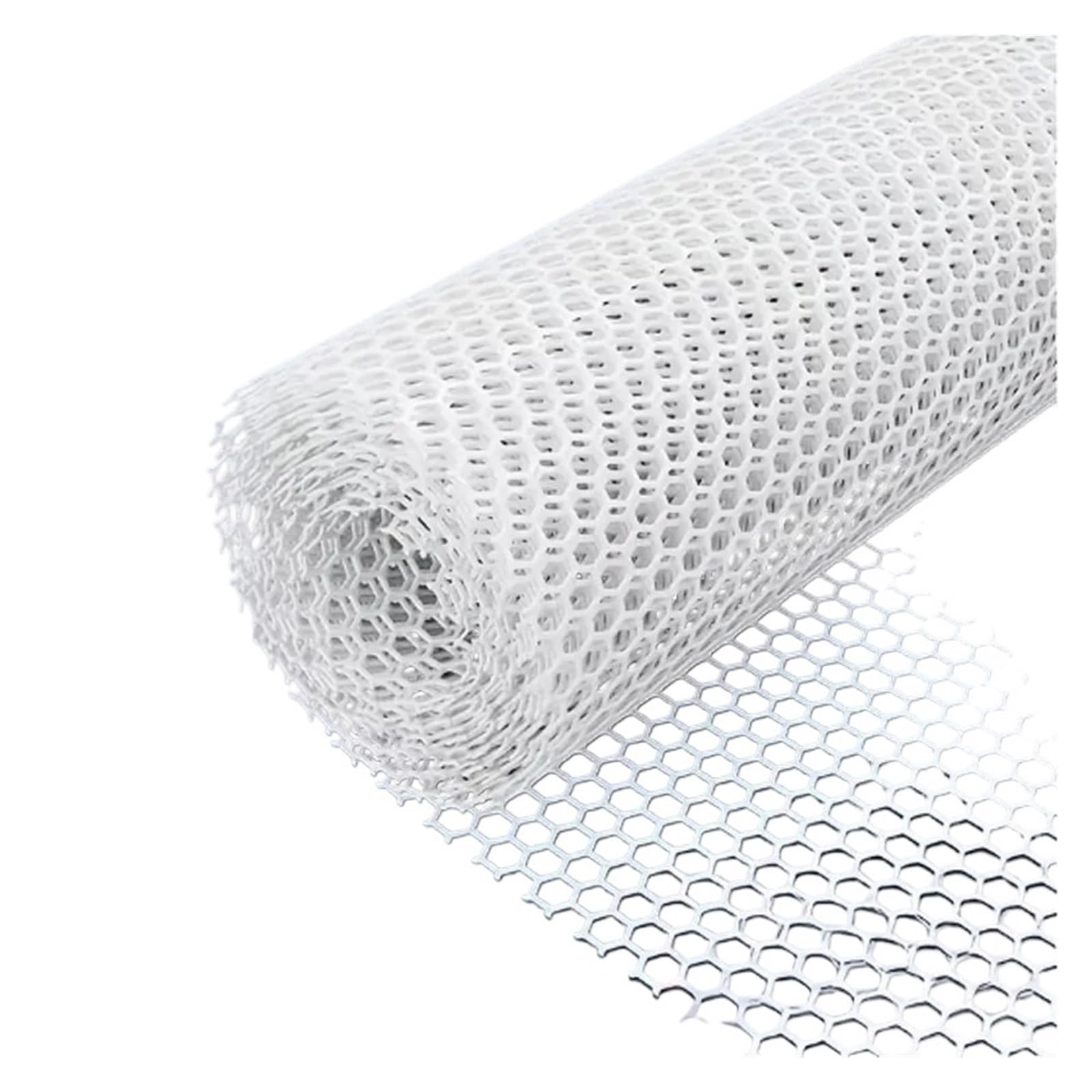 Garden Netting Plastic fence roll garden net poultry chicken gardening hexagonal flower(White)
