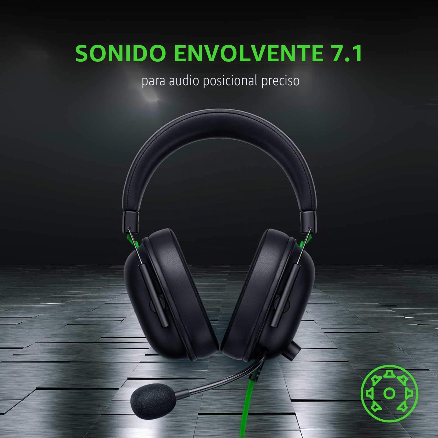 Razer BlackShark V2 X - Auriculares para Videojuegos: Sonido Envolvente 7.1 – Controlador de 50 mm – Almohada de Espuma viscoelástica – para PC, PS4, PS5, Switch, Xbox One, Xbox Series X|S, Mobile –