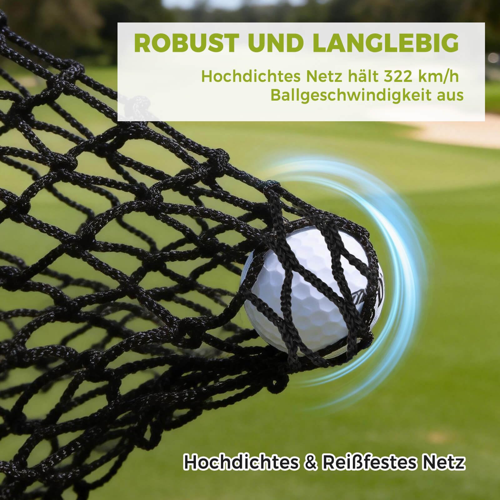 Golf Netz 2,1x3 m,Groß & Tragbares Golf-Übungsnetz mit Tasche für Innen & Außen Garten, Haus und Training – Praktische Golf Trainingshilfen & Zubehör