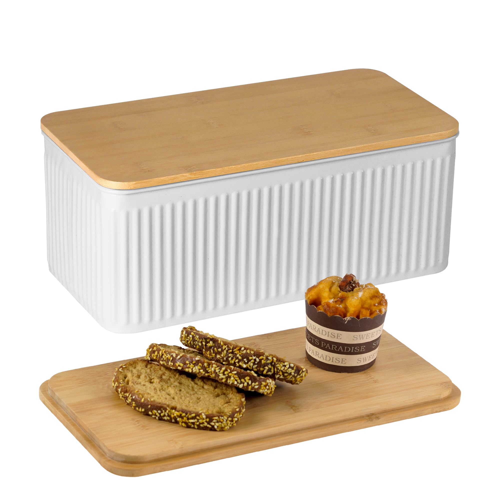 Amazon.com: HOME PALETTE Large Bread Box for Kitchen Countertop