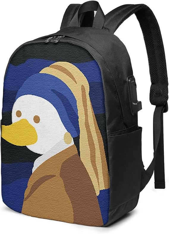 Amazon Co Jp バックパック リュック 大容量 リュックサック 真珠の耳飾りの アヒル 面白い メンズ レディース おしゃれ 人気 多機能 Usbポート搭載 パソコン収納 鞄 耐衝撃 軽量 通学 ビジネスリュック 通勤 カジュアル 旅行バッグ 自転車 17インチ シューズ バッグ Amazon Co Jp バックパック リュック 大容量 リュックサック 真珠の耳飾りの アヒル 面白い メンズ レディース おしゃれ 人気 多機能 Usbポート搭載 パソコン収納 鞄 耐衝撃 軽量 通学 ビジネスリュック 通勤 カジュアル 旅行バッグ 自転車 17インチ シューズ バッグ
