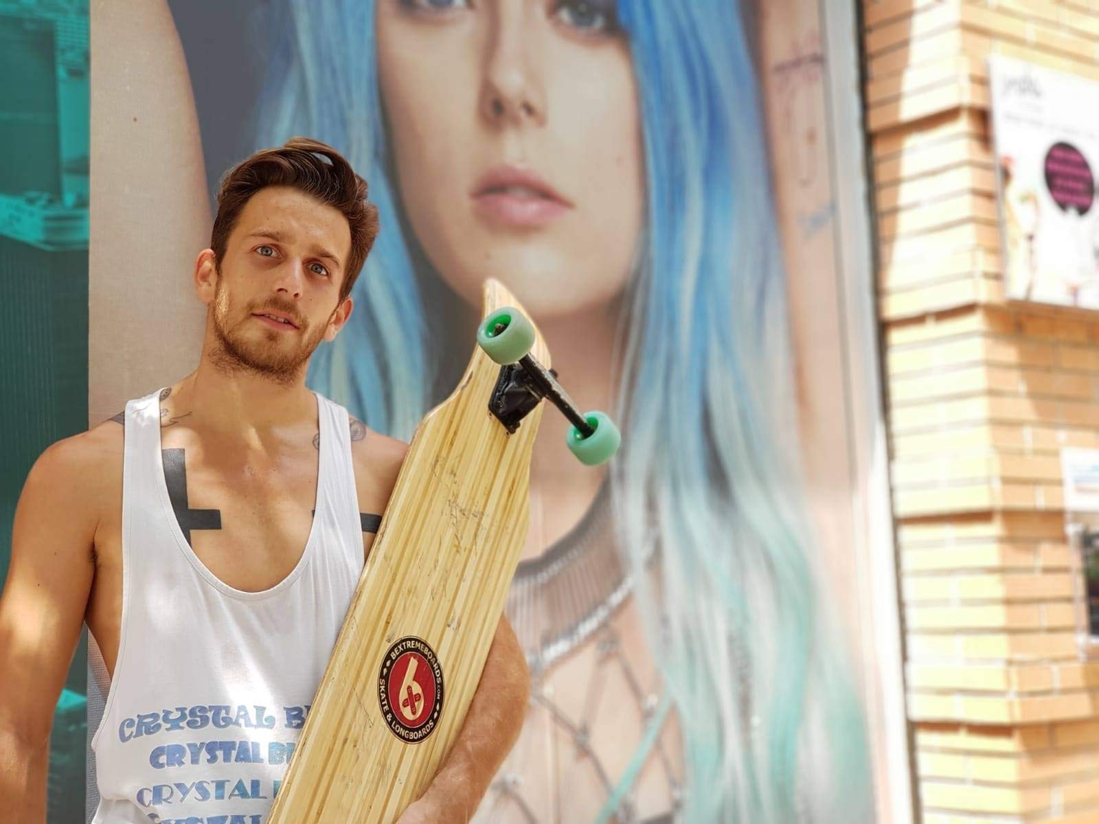 Planche Longboard Dance 48. Freestyle, Cruising & Dancing Bambu Longboard. Drop Through Skateboard