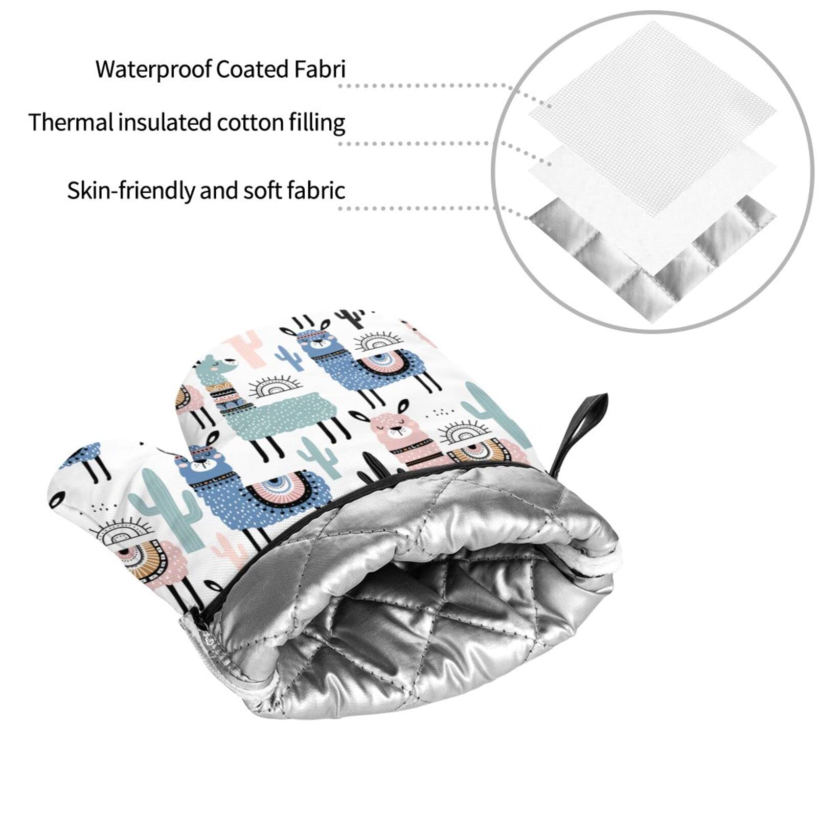 Ensemble De Gants De Cuisine Gothiques Et Maniques Sur Le