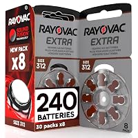240 Pile Apparecchi Acustici Rayovac Extra 312 PR41 Marroni con Tecnologia Sound Fusion Udivita