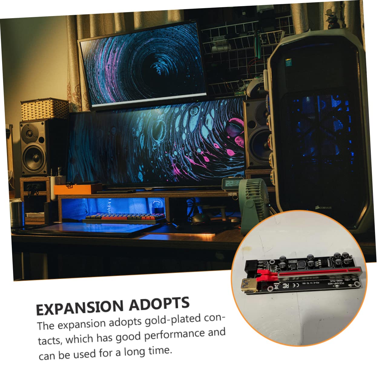 Pci Express Extension Adapter 1x to 16x Riser Card Usb3.0 Graphics Card Cable High Reliability