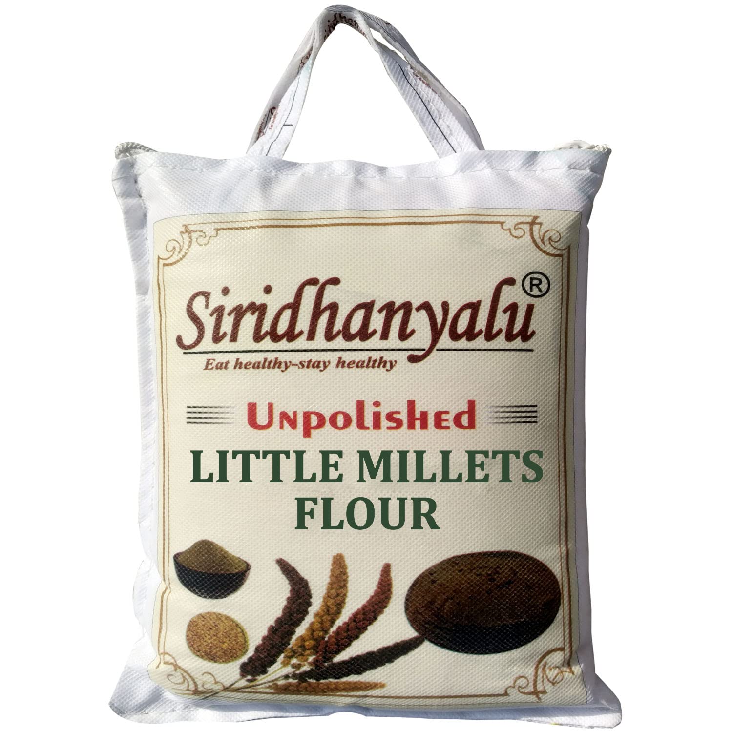SIRIDHANYALU Little Millet Flour (Unpolished & Organic) | Gluten Free Little Millet Atta (Powder) For Diabetes | Little Millet Flour For Weightloss New Tech Rock-Hard Vacuumed Pack