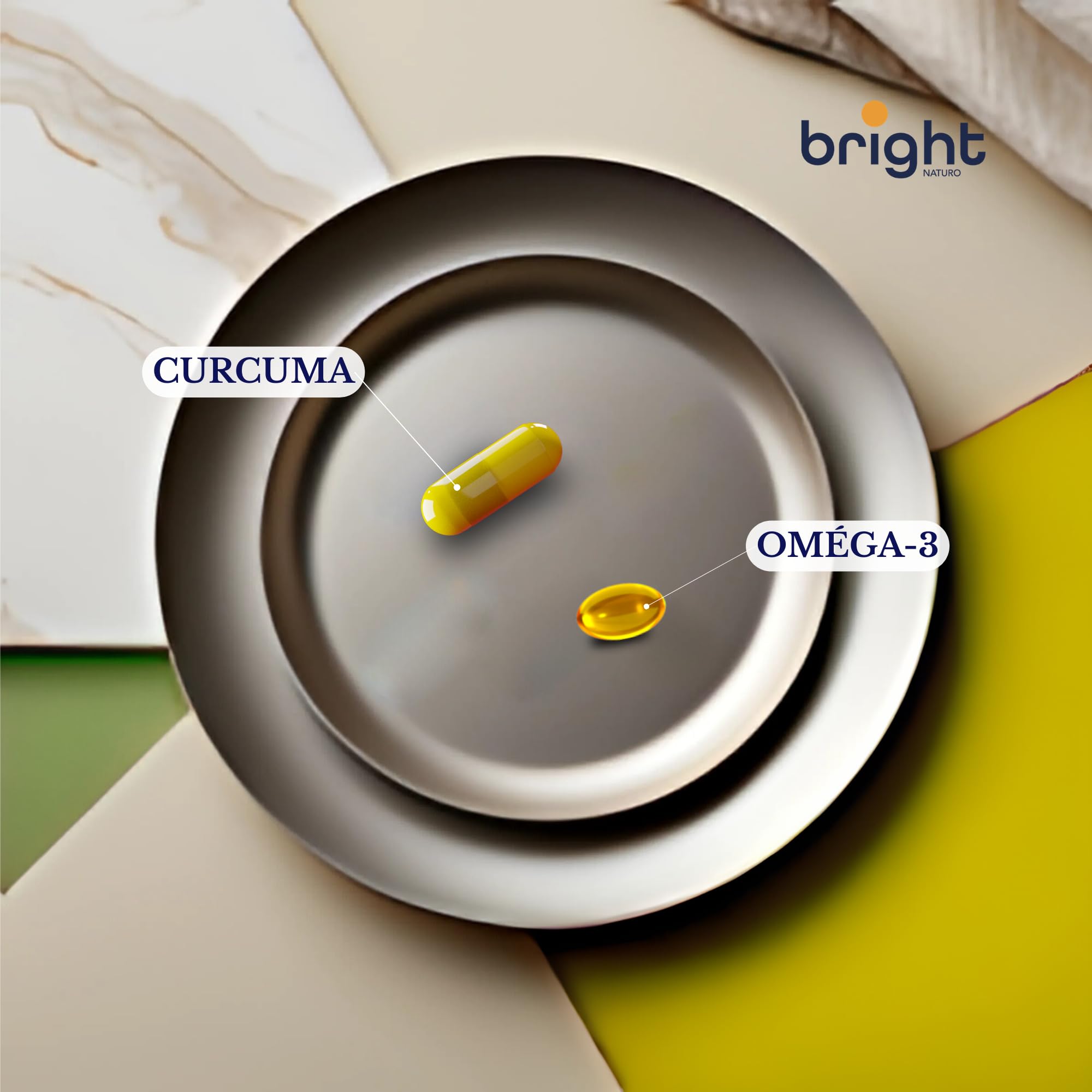 Oméga-3 et Curcuma avec Gingembre et Poivre Noir – Sans OGM, PHYTO GUIDE | Formule essentielle pour le soutien immunitaire, réduit l’inflammation et aide le corps à rester en équilibre | 56 Doses Quot