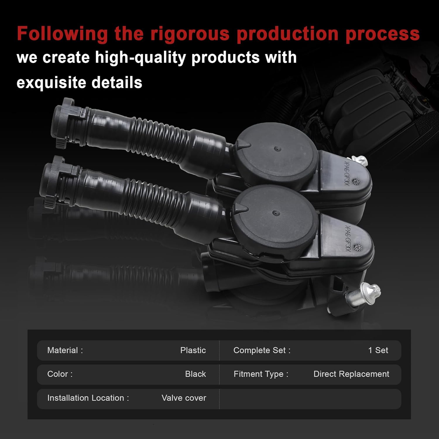 94610723077 94610722977 Left & Right Engine Crankcase Vent Valve Compatible with Porsche Cayenne Macan Panamera