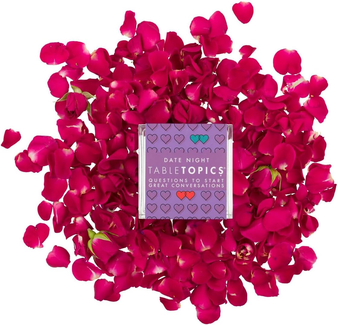 TableTopics Date Night Conversation Starter Cards - Valentine's Day Gift with 135 Questions for Romantic Evenings, Reconnecting with Your Partner, for Adult Couples