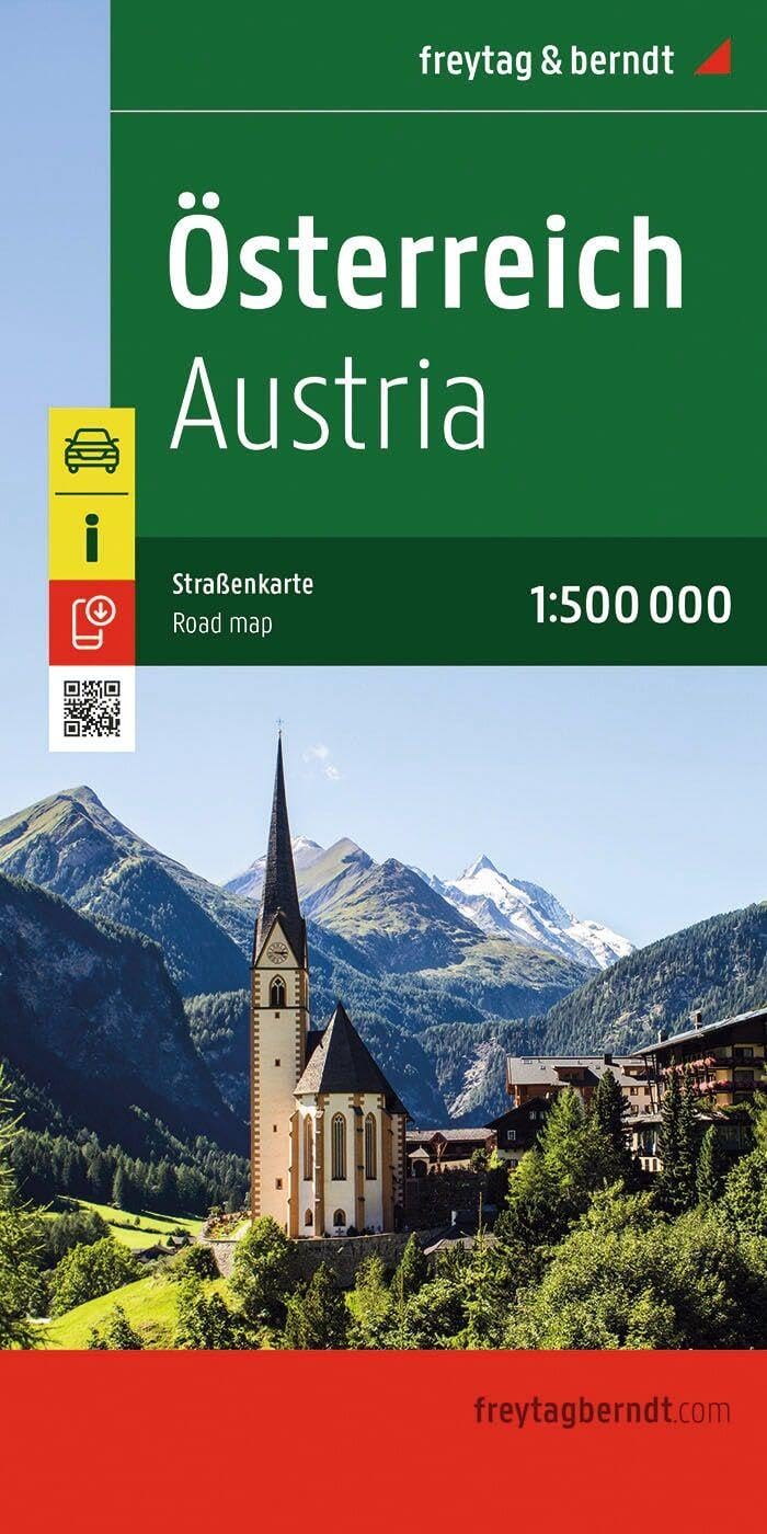 Austria, Road map 1:500.000 by  Freytag-Berndt - 9783707922660