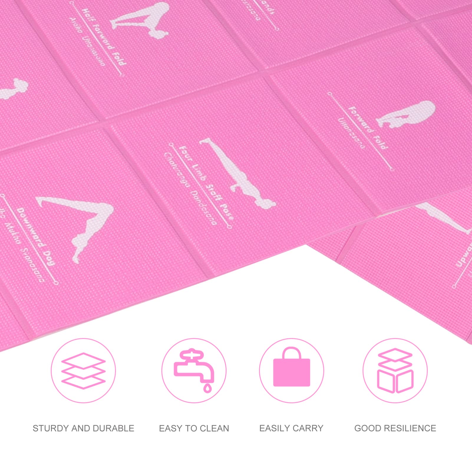 Esterilla Yoga Plegable para Principiantes de Tpe y Fitness