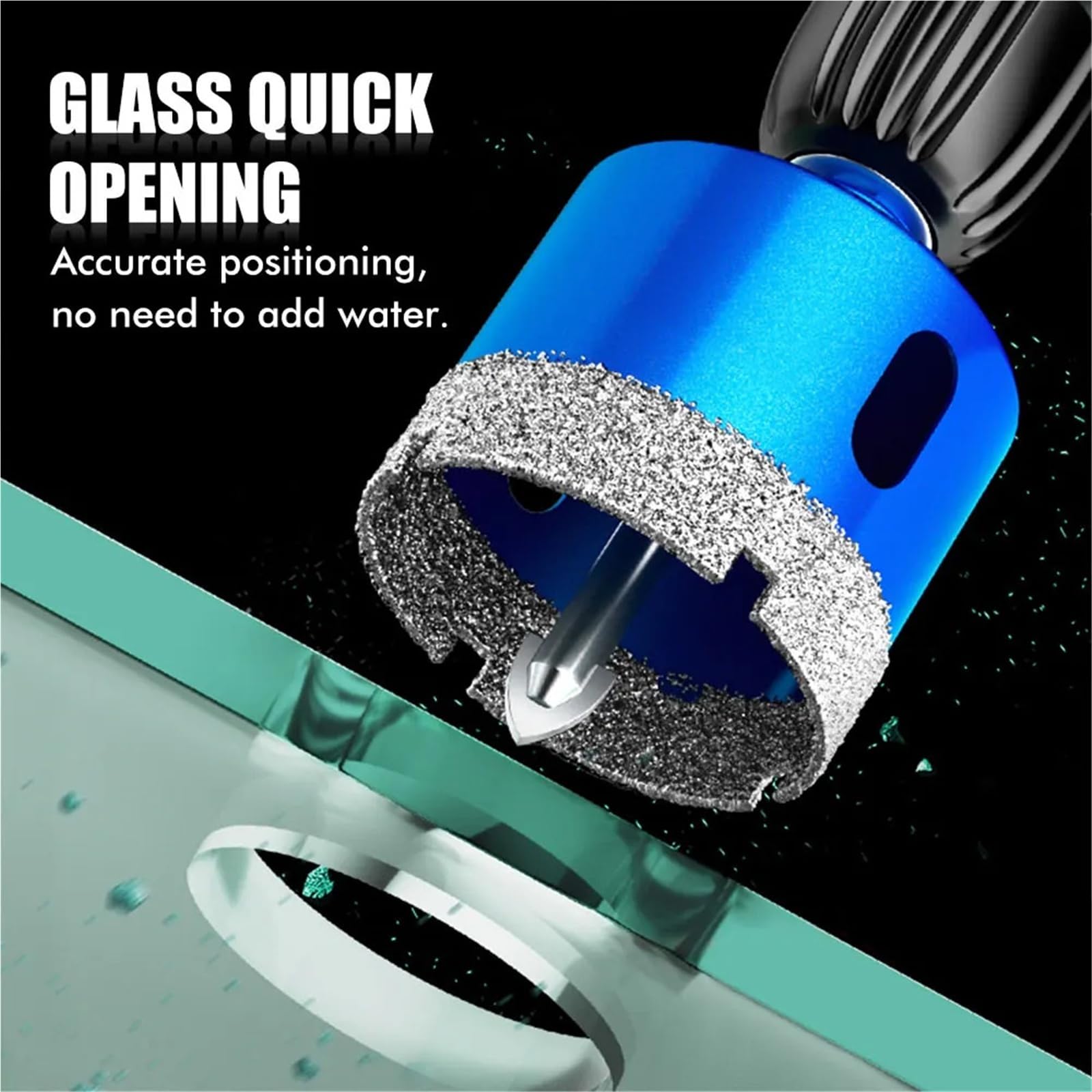 1pc 18-110MM Diamond Coated Drill Bits Set Ceramic Tile Hole Saw With Position Drill For Glass Marble Granite Stone Porcelain(90mm)