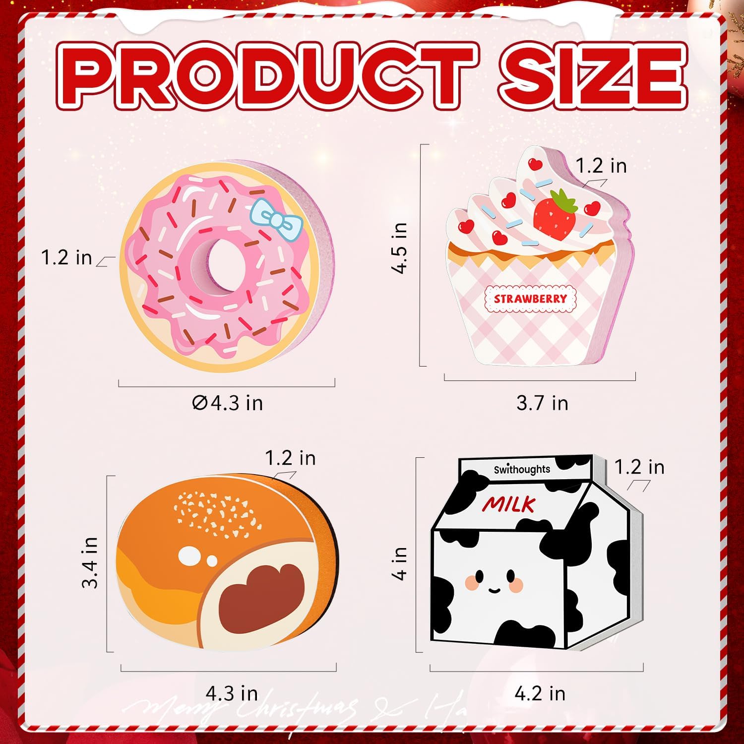 24-Piece Dessert-Shaped Kitchen Sponge Set, Double-Sided Scrub Sponges for Dishes, Sink & Bathroom - 12 Adorable Designs (2 Each) in Gift Box (Ideal Present)