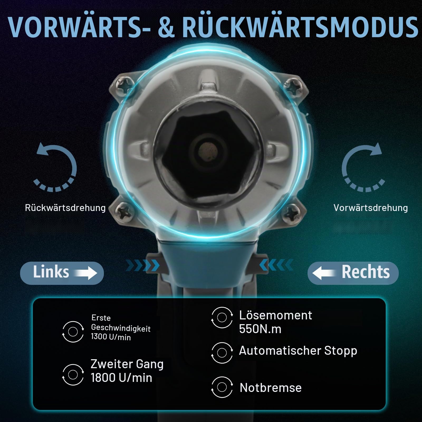 panthem Akku Schlagschrauber kompatibel mit bosch GBA 18V (ohne Akku)