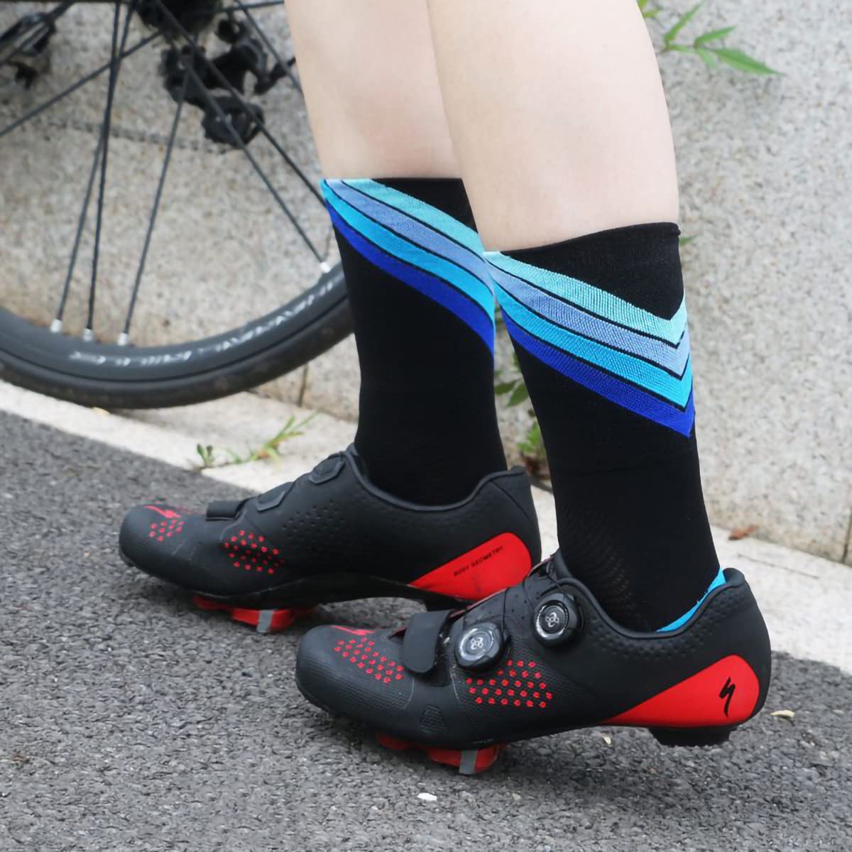 GuaziV Herren Damen Radsocken Laufsocken Sportsocken