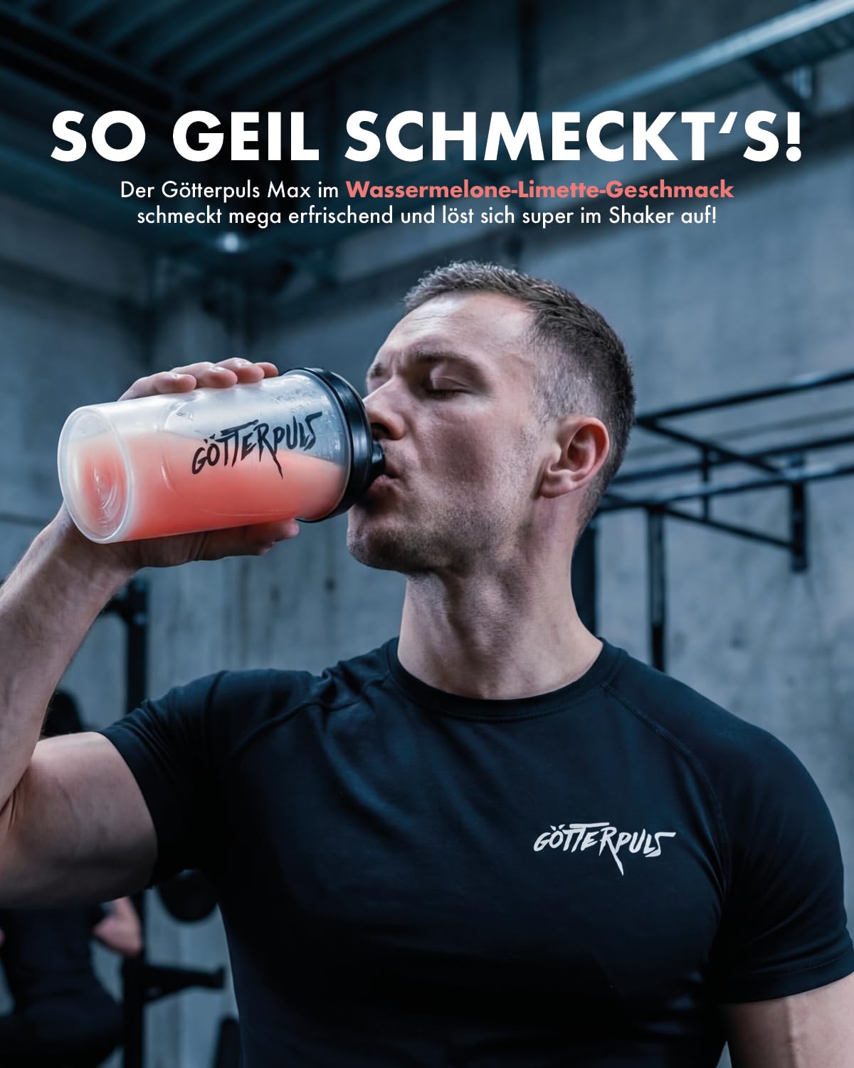 Götterpuls MAX Pre Workout 396g Pulver Wassermelone-Limette | Mit 8.000mg L-Citrullin-Malat & 5.000mg AAKG – 220mg Koffein pro Portion – Für Kraftsport – Vegan – 18 Portionen