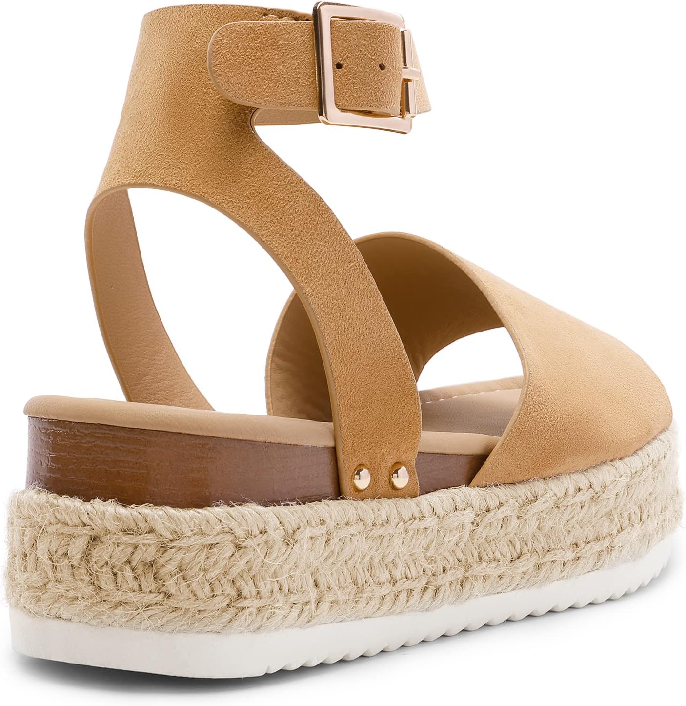 DREAM PAIRS Women's Platform Espadrilles Casual Ankle Strap Wedge Sandals Comfortable Dressy Summer Shoes - Image 4